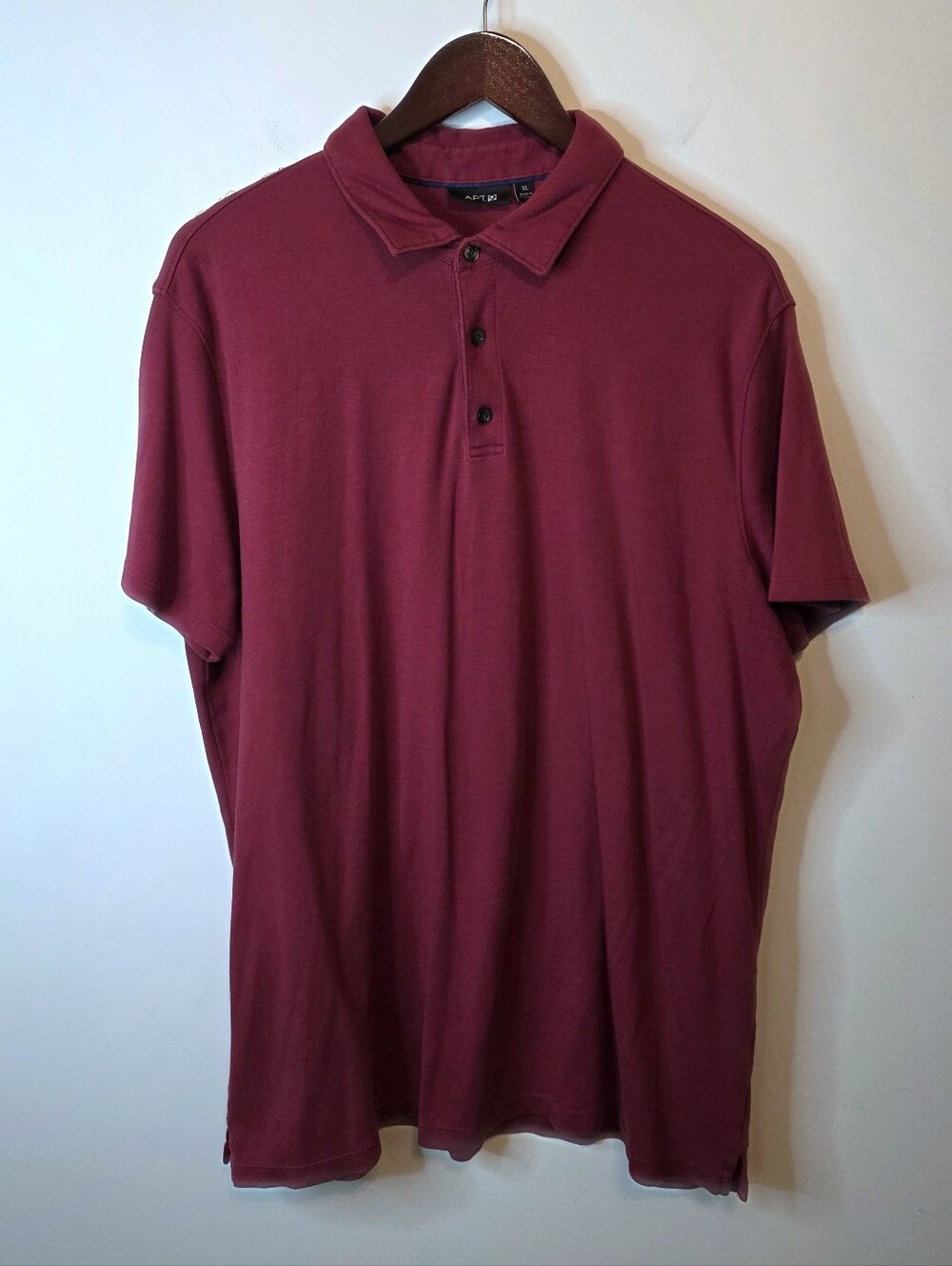Apt 9. Men's Polo Tee Red Size XL Comfort Stretch Casual 100% Cotton
